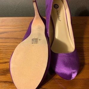 Purple Satin Heels